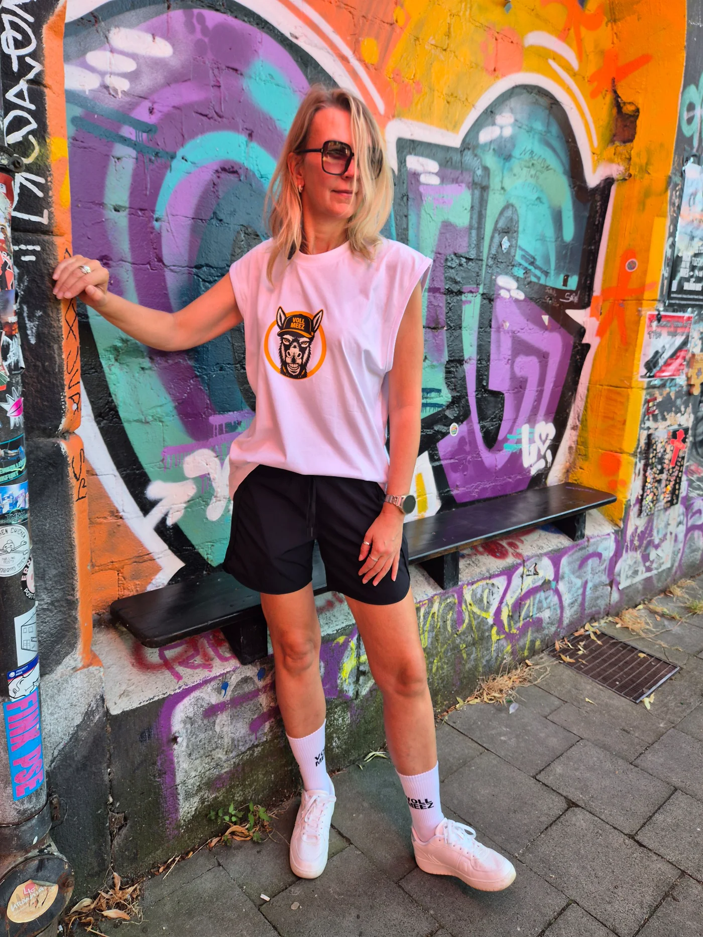 Weißes VOLL MEEZ MEEZEL Shirt